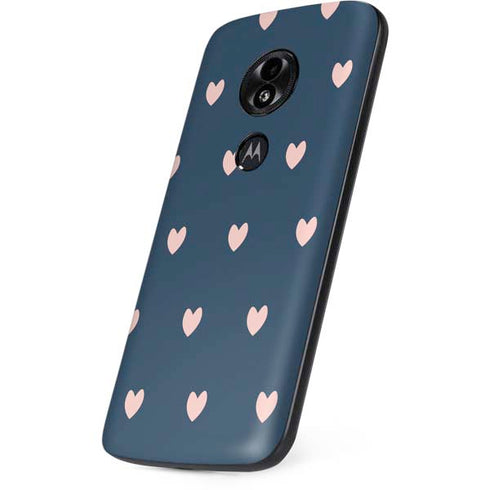 Blue and Pink Hearts Moto E5 Play Skin