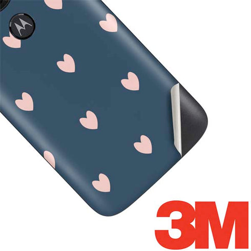 Blue and Pink Hearts Moto E5 Play Skin