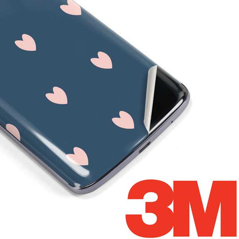 Blue and Pink Hearts Moto E5 Plus Skin