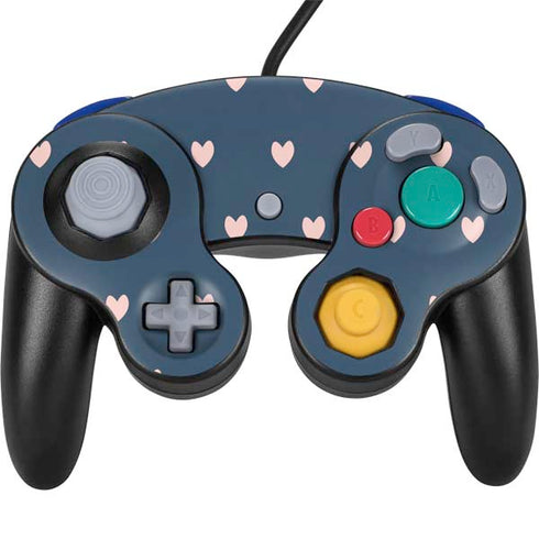 Blue and Pink Hearts Nintendo GameCube Controller Skin