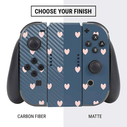 Blue and Pink Hearts Nintendo Switch Bundle Skin