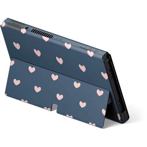 Blue and Pink Hearts Nintendo Switch OLED (2021) Skin