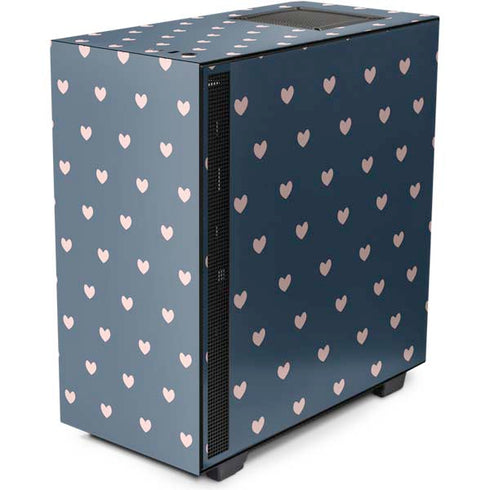 Blue and Pink Hearts NZXT H510 Compact ATX Mid-Tower Case Skin