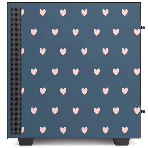 Blue and Pink Hearts NZXT H510 Compact ATX Mid-Tower Case Skin