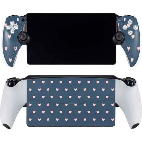 Blue and Pink Hearts PlayStation Portal Remote Player Skin