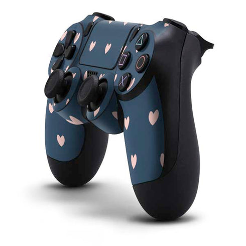 Blue and Pink Hearts PS4 Controller Skin
