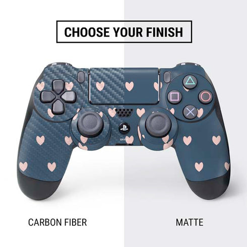 Blue and Pink Hearts PS4 Controller Skin