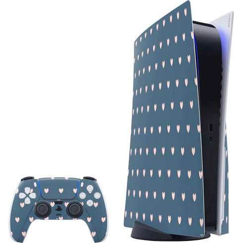Blue and Pink Hearts PS5 Bundle Skin