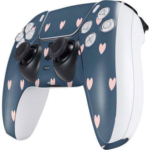 Blue and Pink Hearts PS5 Controller Skin