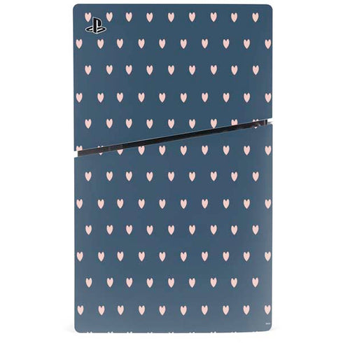 Blue and Pink Hearts PS5 Slim Disk Bundle Skin