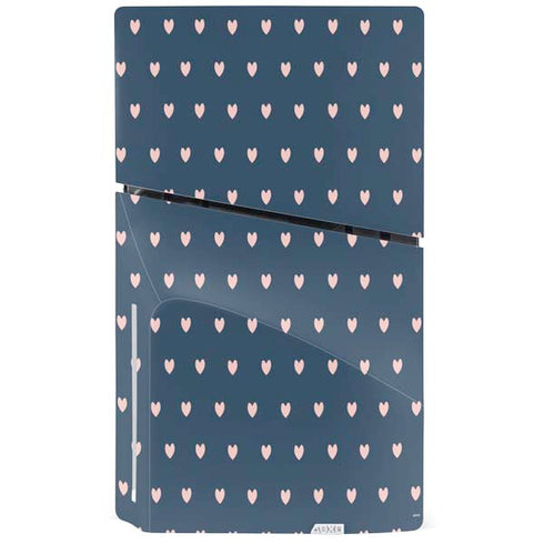 Blue and Pink Hearts PS5 Slim Disk Console Skin