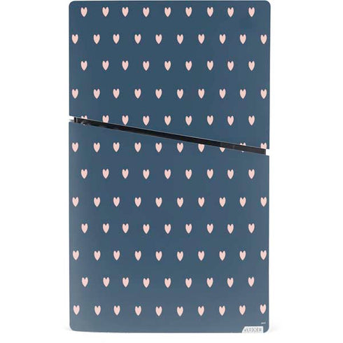 Blue and Pink Hearts PS5 Slim Digital Edition Bundle Skin