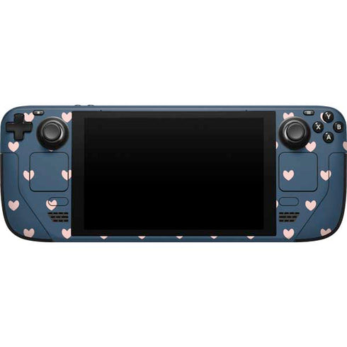 Blue and Pink Hearts Steam Deck Handheld Gaming Computer Skin