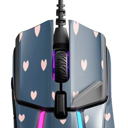 Blue and Pink Hearts SteelSeries Rival 600 Gaming Mouse Skin