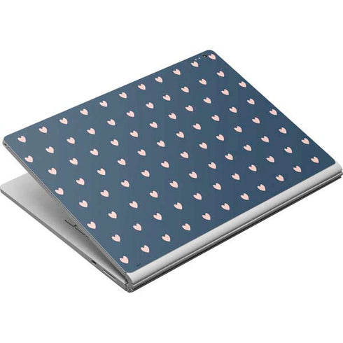 Blue and Pink Hearts Surface Book Skin
