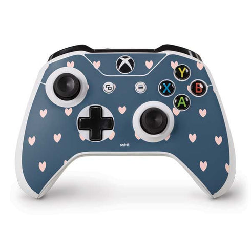 Blue and Pink Hearts Xbox One S Controller Skin