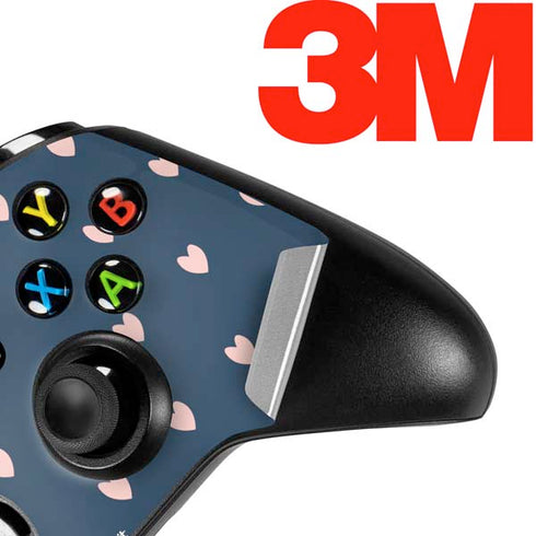 Blue and Pink Hearts Xbox One X Controller Skin
