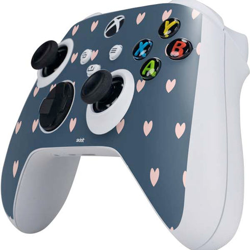 Blue and Pink Hearts Xbox Series S Controller Skin