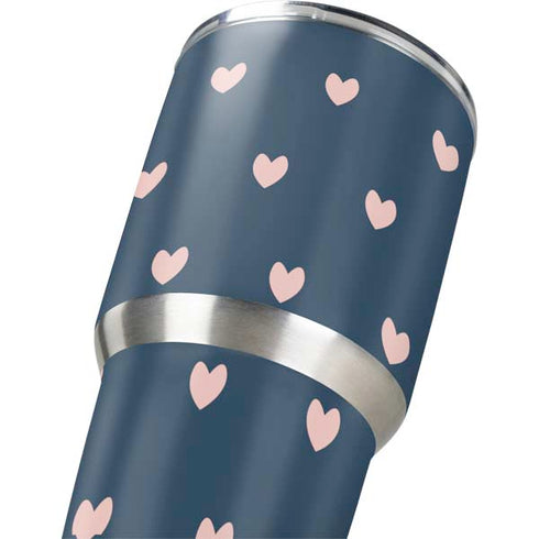 Blue and Pink Hearts Yeti 30oz Rambler Tumbler Skin