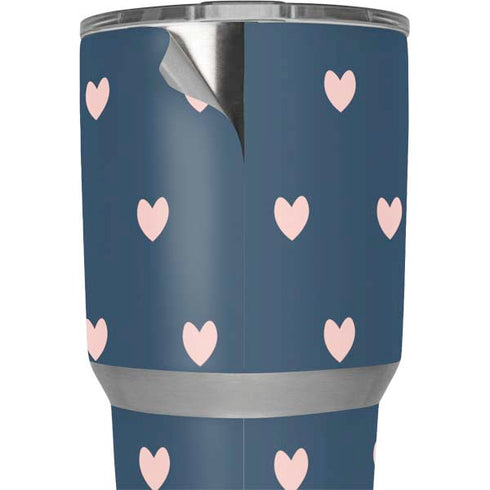 Blue and Pink Hearts Yeti 30oz Rambler Tumbler Skin