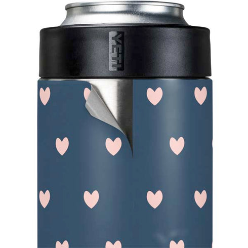 Blue and Pink Hearts Yeti Colster Can Insulator Skin