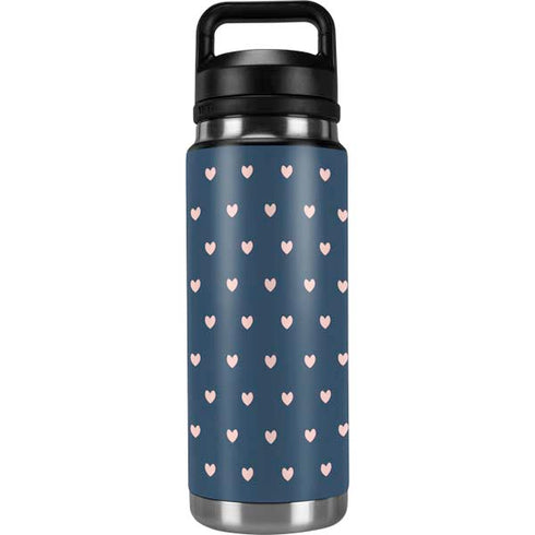 Blue and Pink Hearts YETI Rambler 26oz Bottle Skin