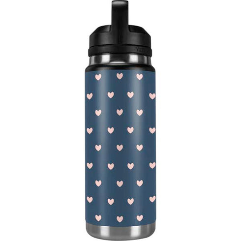 Blue and Pink Hearts YETI Rambler 26oz Bottle Skin