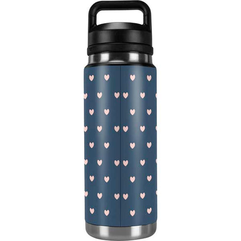 Blue and Pink Hearts YETI Rambler 26oz Bottle Skin
