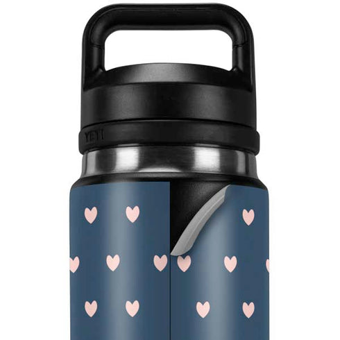 Blue and Pink Hearts YETI Rambler 26oz Bottle Skin