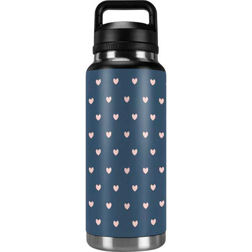 Blue and Pink Hearts YETI Rambler 36oz Bottle Skin