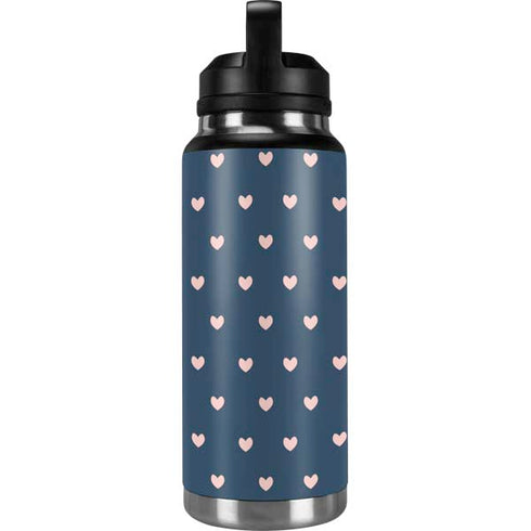 Blue and Pink Hearts YETI Rambler 36oz Bottle Skin