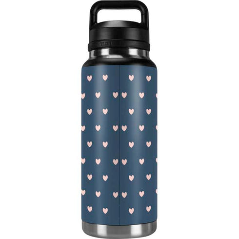 Blue and Pink Hearts YETI Rambler 36oz Bottle Skin