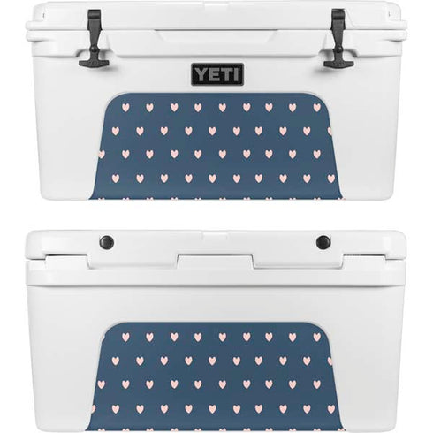 Blue and Pink Hearts YETI Tundra 65 Hard Cooler Skin