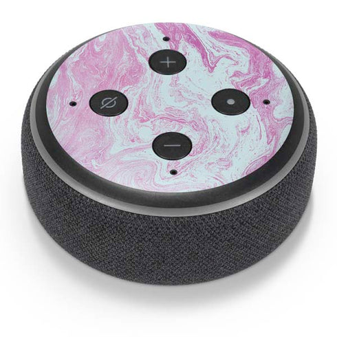 Blue and Purple Marble Amazon Echo Dot Skin