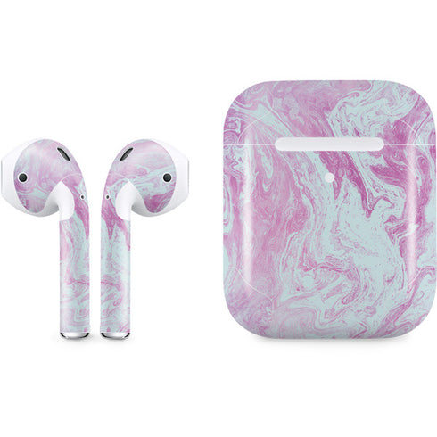 Blue and Purple Marble Apple AirPods 2 Skin