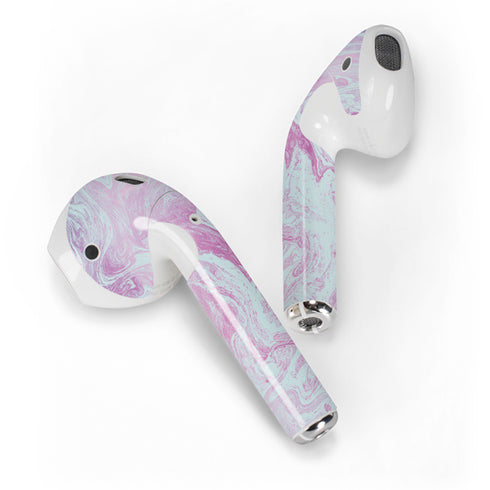 Blue and Purple Marble Apple AirPods 2 Skin