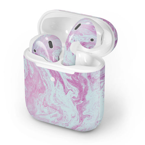 Blue and Purple Marble Apple AirPods 2 Skin