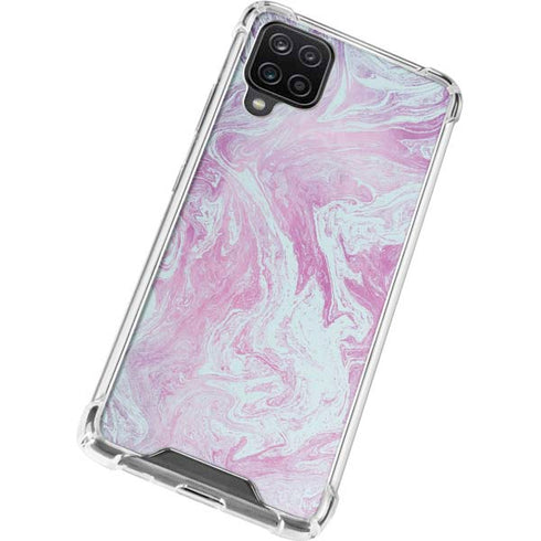 Blue and Purple Marble Galaxy A12 Clear Case