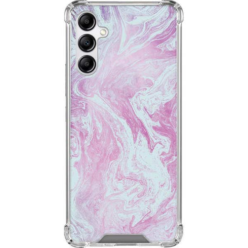 Blue and Purple Marble Galaxy A14 5G Clear Case