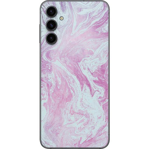 Blue and Purple Marble Galaxy A14 5G Skin