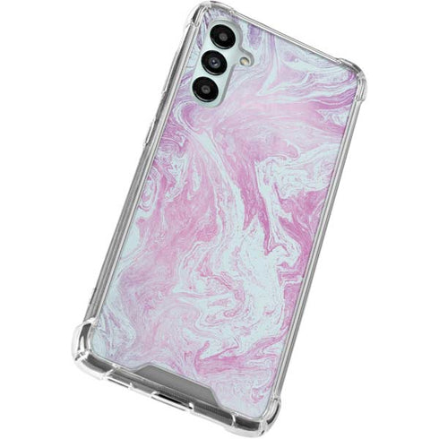 Blue and Purple Marble Galaxy A15 5G Clear Case