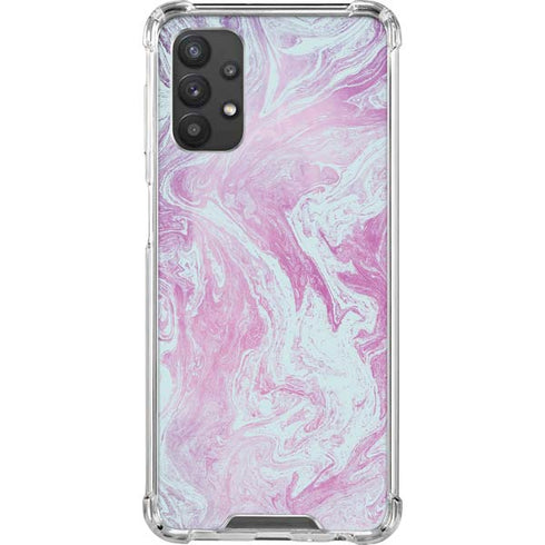 Blue and Purple Marble Galaxy A32 5G Clear Case