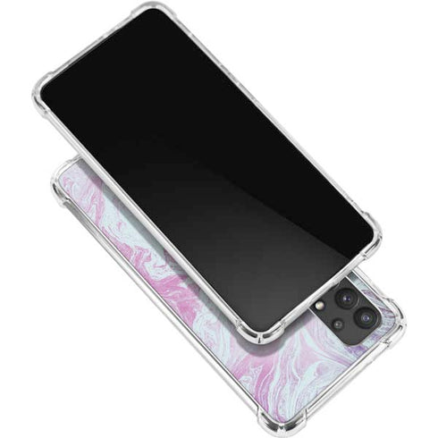 Blue and Purple Marble Galaxy A32 5G Clear Case