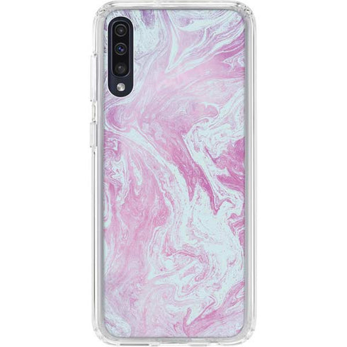 Blue and Purple Marble Galaxy A50 Clear Case
