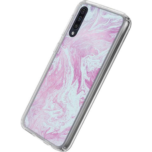 Blue and Purple Marble Galaxy A50 Clear Case