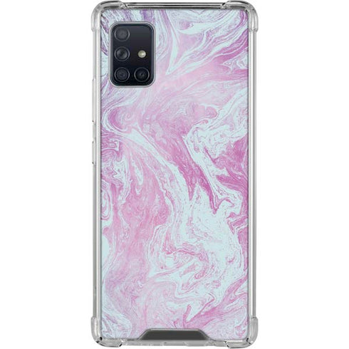 Blue and Purple Marble Galaxy A51 5G Clear Case