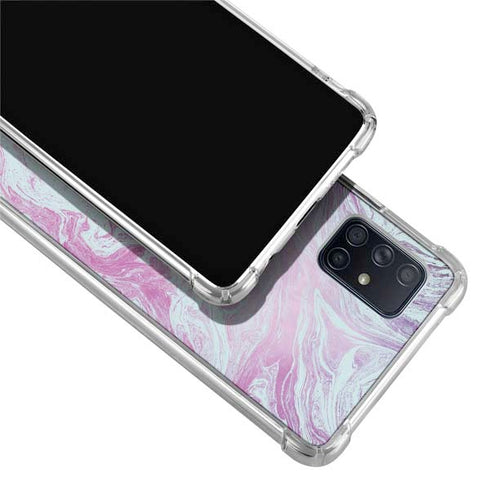 Blue and Purple Marble Galaxy A51 5G Clear Case