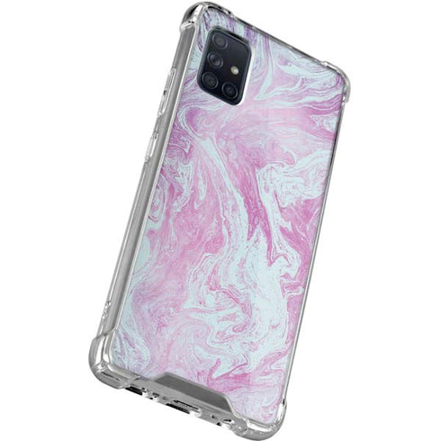 Blue and Purple Marble Galaxy A51 5G Clear Case