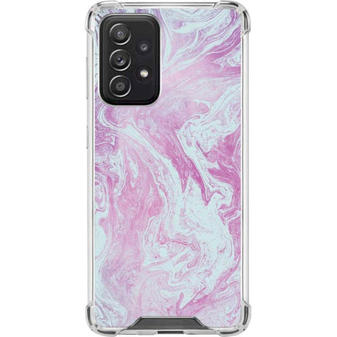 Blue and Purple Marble Galaxy A52 5G Clear Case
