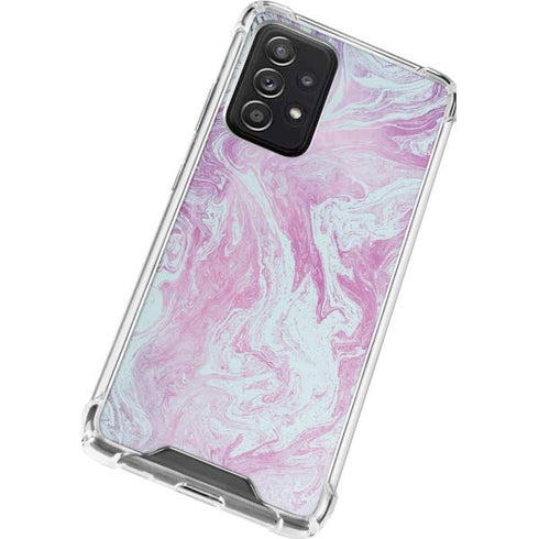 Blue and Purple Marble Galaxy A52 5G Clear Case